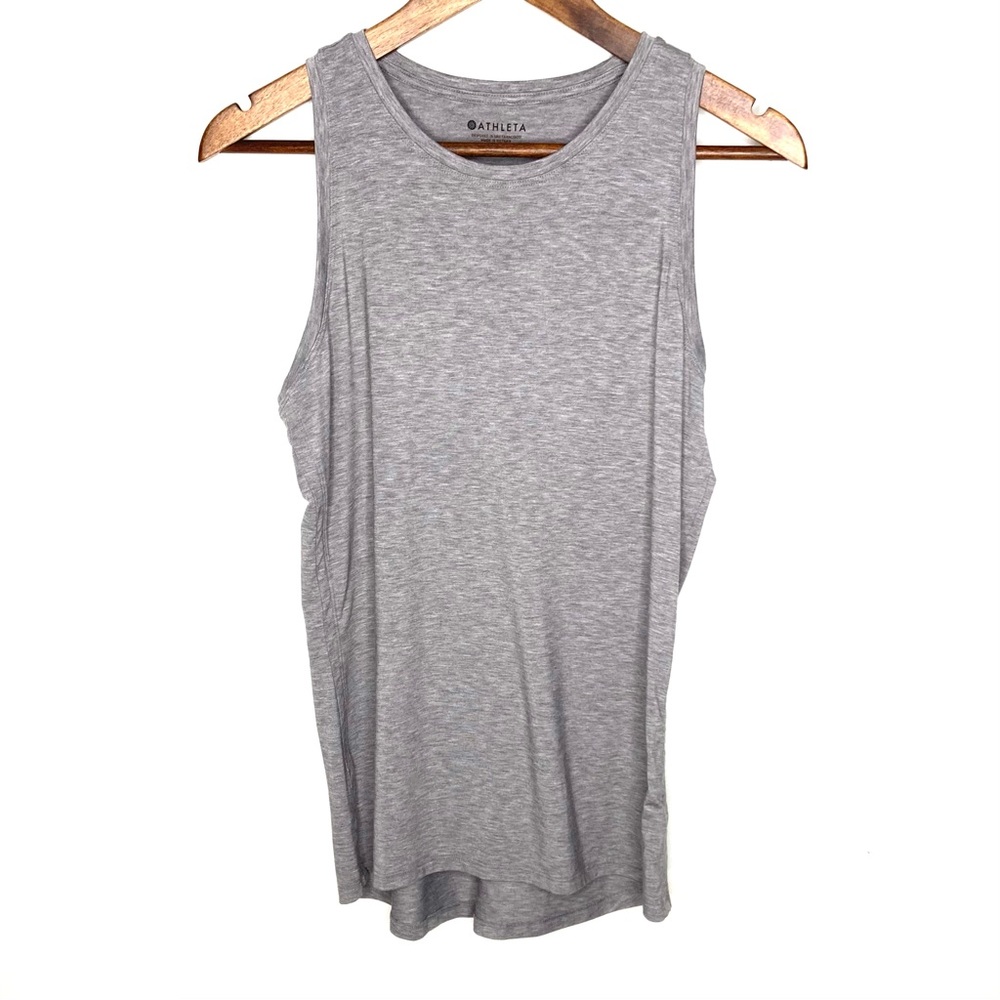 ATHLETA Women’s Breezy Sleeveless Gray Tank Top Size Large L